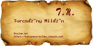 Turcsány Milán névjegykártya