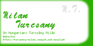 milan turcsany business card